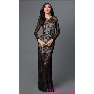 Black Lace Gown